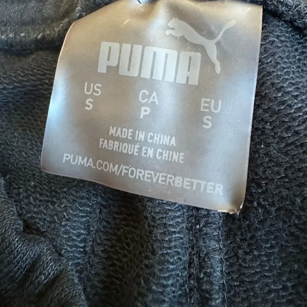PUMA Pivot Terry Jogger Sweat Pants in Black Size Small